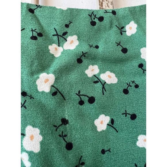 Reformation Sam Pico Green Floral Bodycon Stretch Mini Dress - Picture 5 of 9